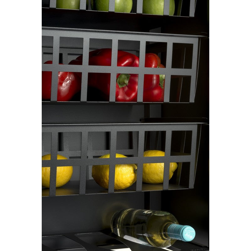 Desserte de cuisine KARA, noir-inox-Bois Cerisier Don Hierro - Mathon - 5