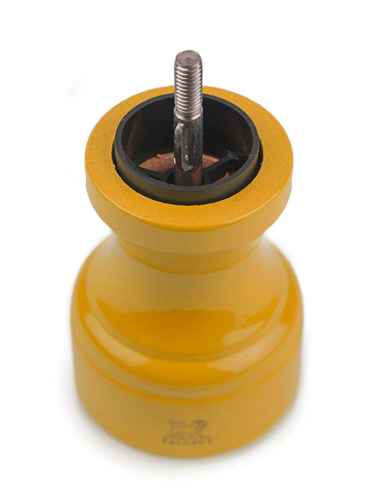 Bistro Moulin à poivre manuel en bois laqué, jaune safran, 10 cm - 4in. Peugeot - Mathon - 5