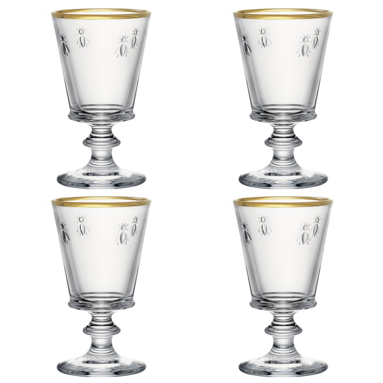 Coffret de 4 verres à vin bord or La Rochère - Mathon