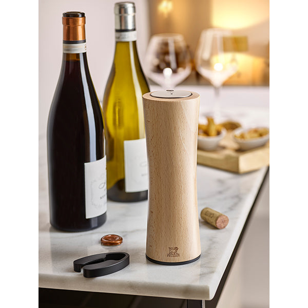 Tire-bouchon électrique rechargeable Elis Reverse hêtre naturel Peugeot - Mathon - 2