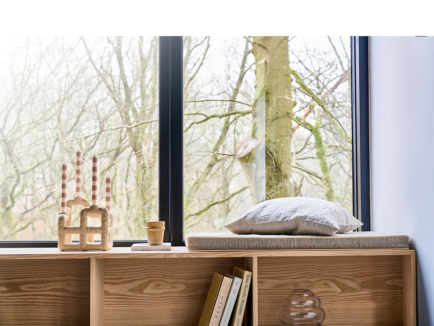 Bougeoir Lyng en Polyrésine Sable Villa Collection - Mathon - 9