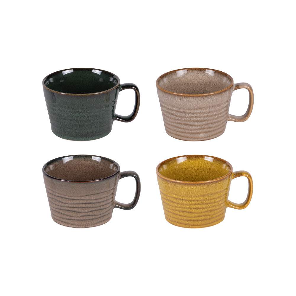 Coffret de 4 mugs bas Kili 40 cl Table passion - Mathon - 1