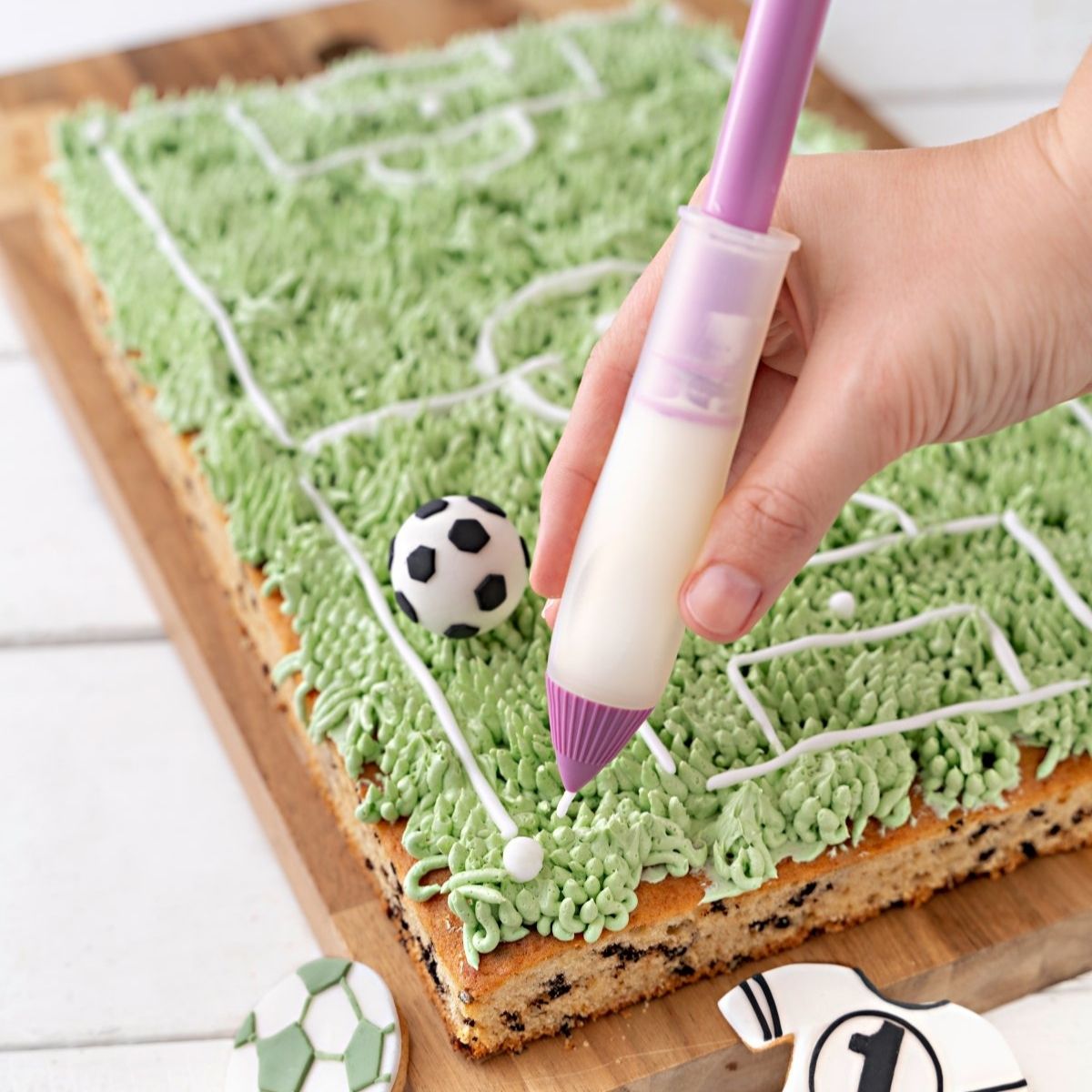 Set de poches à douilles, douille et stylo de décoration pour gâteaux Zenker Spécial Football Zenker - Mathon - 5