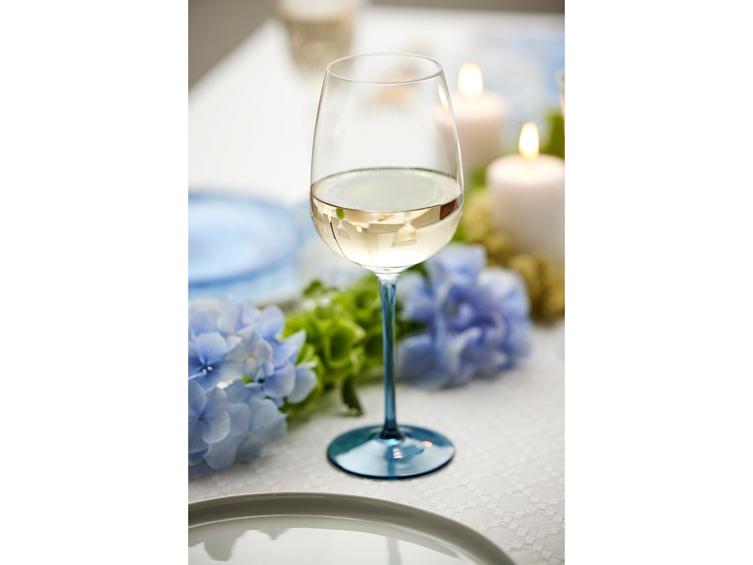 Set de 4 verres à vin VIENNA Bleu Lyngby Glas - Mathon - 8