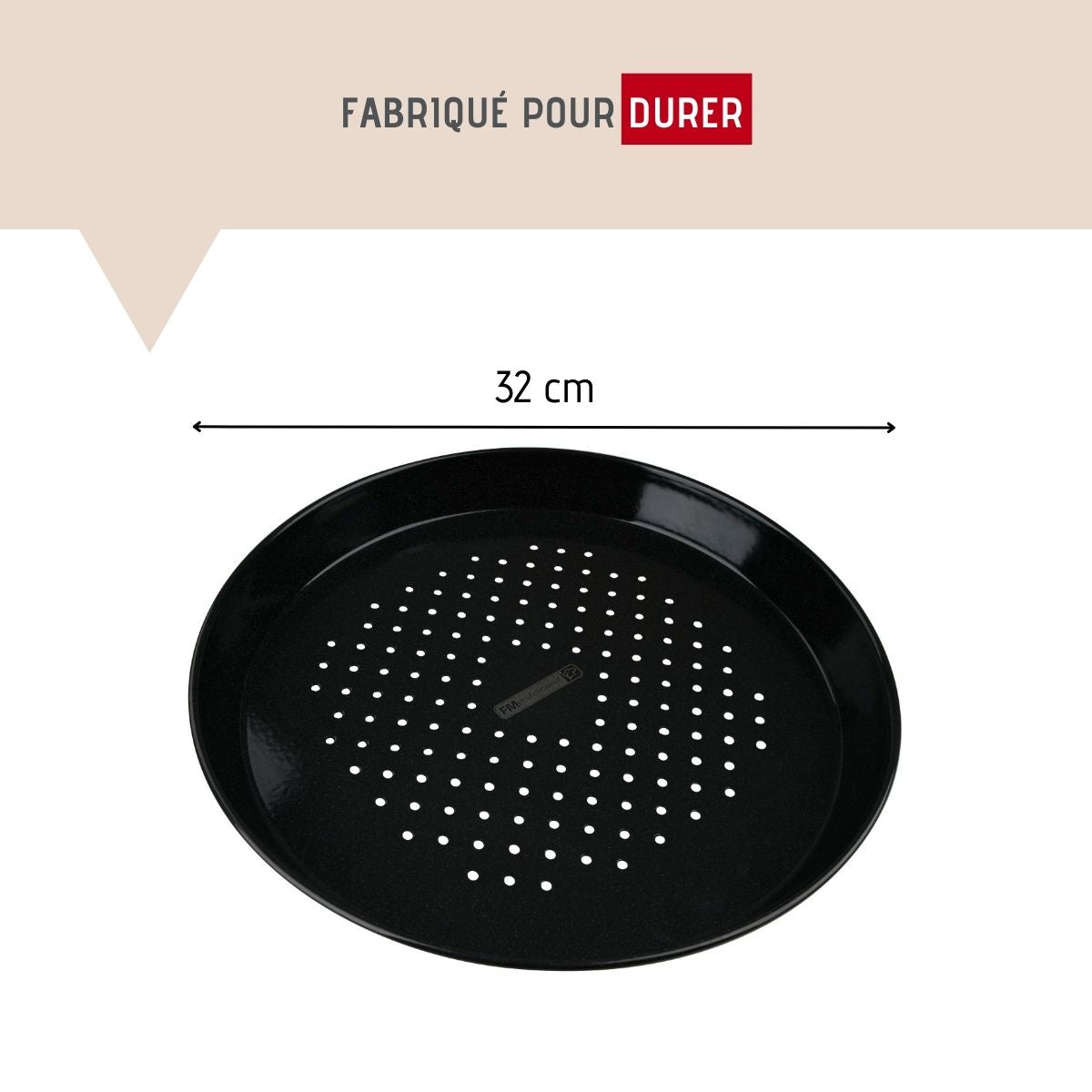 Plaque à pizza perforée ronde four et barbecue 32 cm  Barbecue FM Professional - Mathon - 9