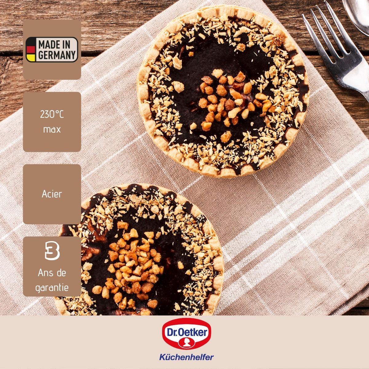 Lot de 6 moules à tartelettes 10 cm Dr. Oetker Baker Edition Dr. Oetker - Mathon - 4