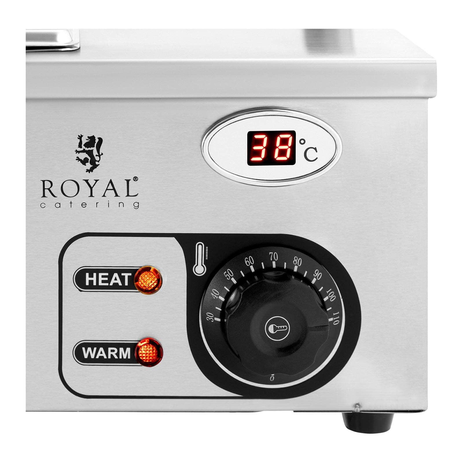 Bain-marie chauffe-plat bain-marie vitrine bain-marie professionnelle 2 000 watts 4 x GN 1/2 robinet de vidange  14_0004223 - Mathon - 2