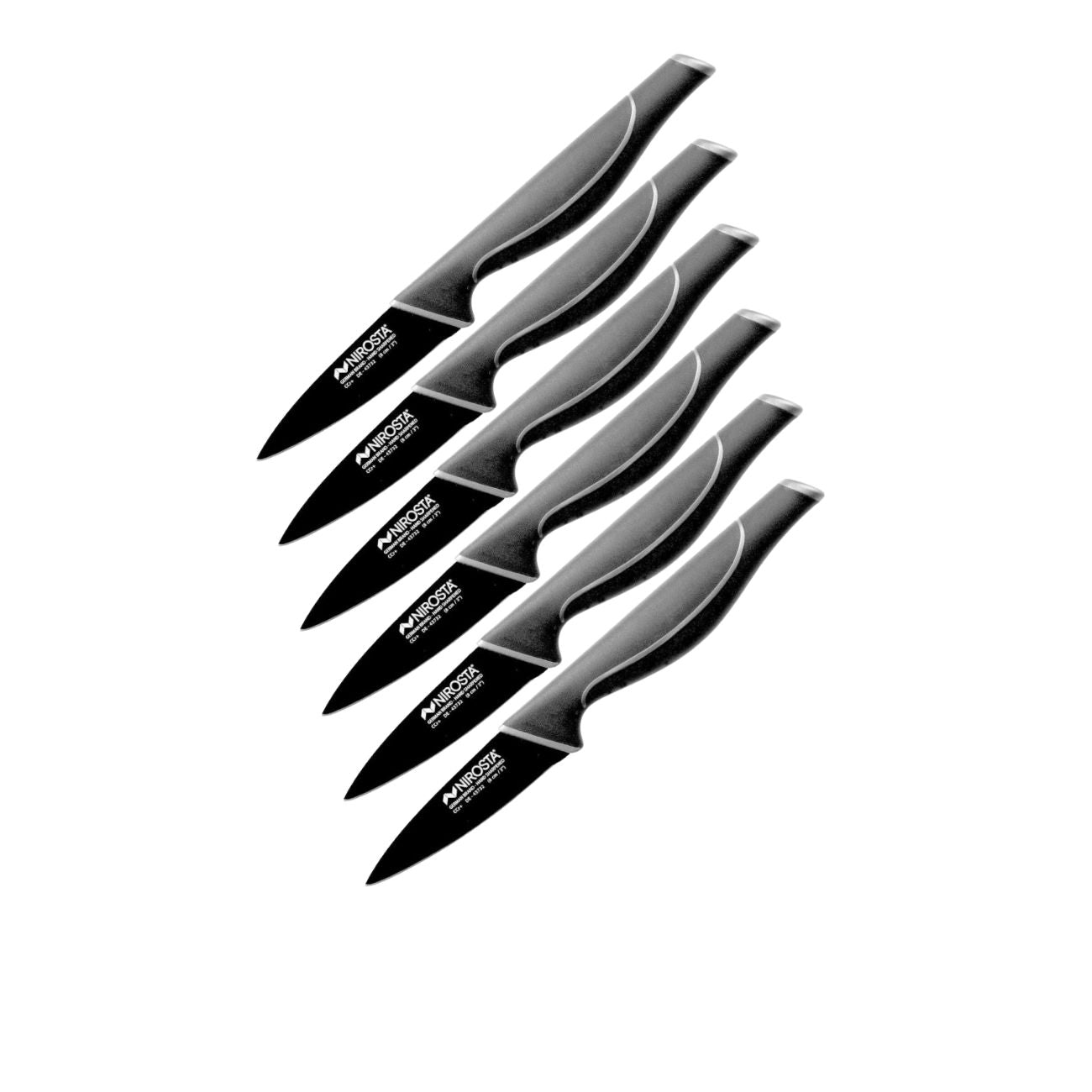 Ensemble de 6 Couteaux à légumes 20 cm  Black Edition Nirosta - Mathon - 1