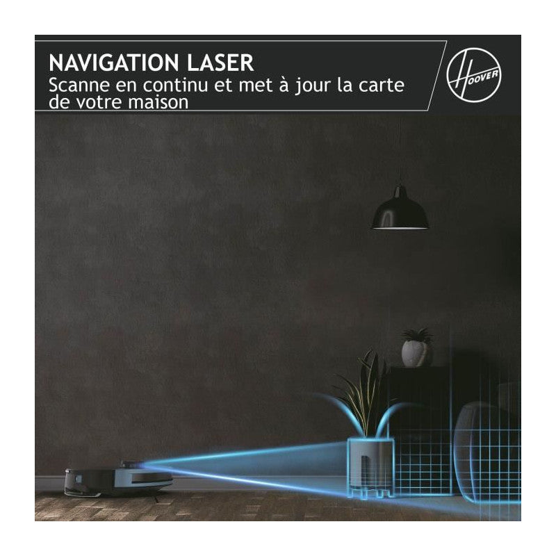 Hg430h Hydro Robot Aspirateur Laveur - Puissant 4000pa - Tous Sols - Navigation Laser -capteur D