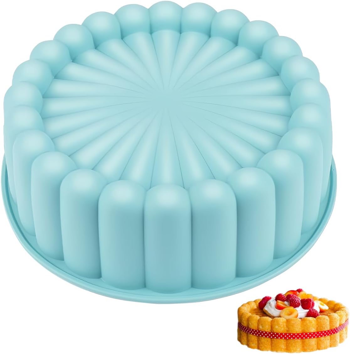 Moule Gateau Silicone de 20cm Rond bleu Vendos85 - Mathon