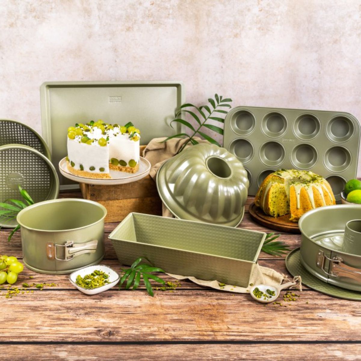 Ensemble de 3 moules à gâteaux de 18 à 30 cm Zenker Green Vision Zenker - Mathon - 2