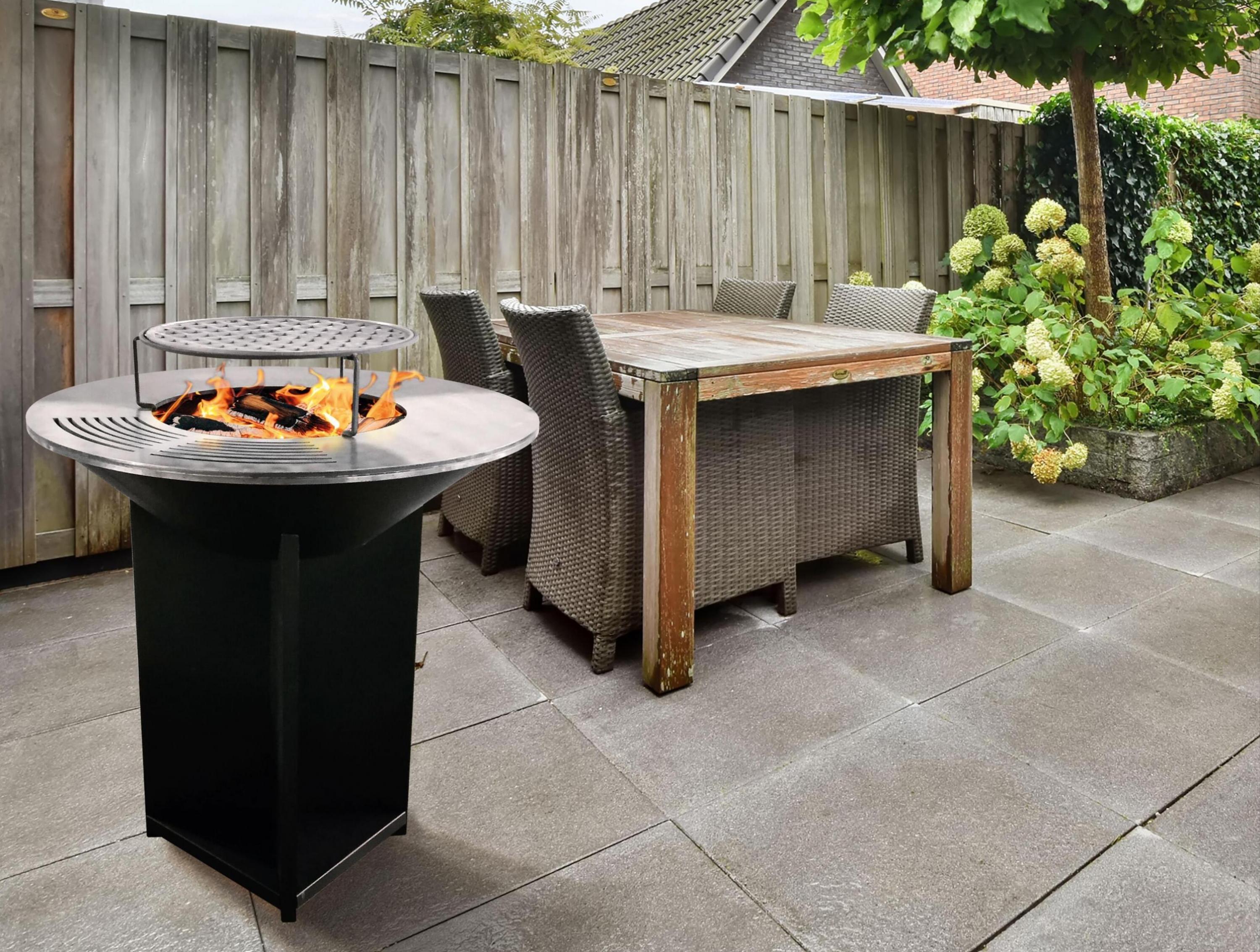 Barbecue brasero avec plaque d