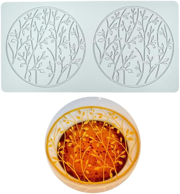 Moule à Impression Artisanale de Sucre, 2 Trous Anneau de Feuille Ronde Vendos85 - Mathon