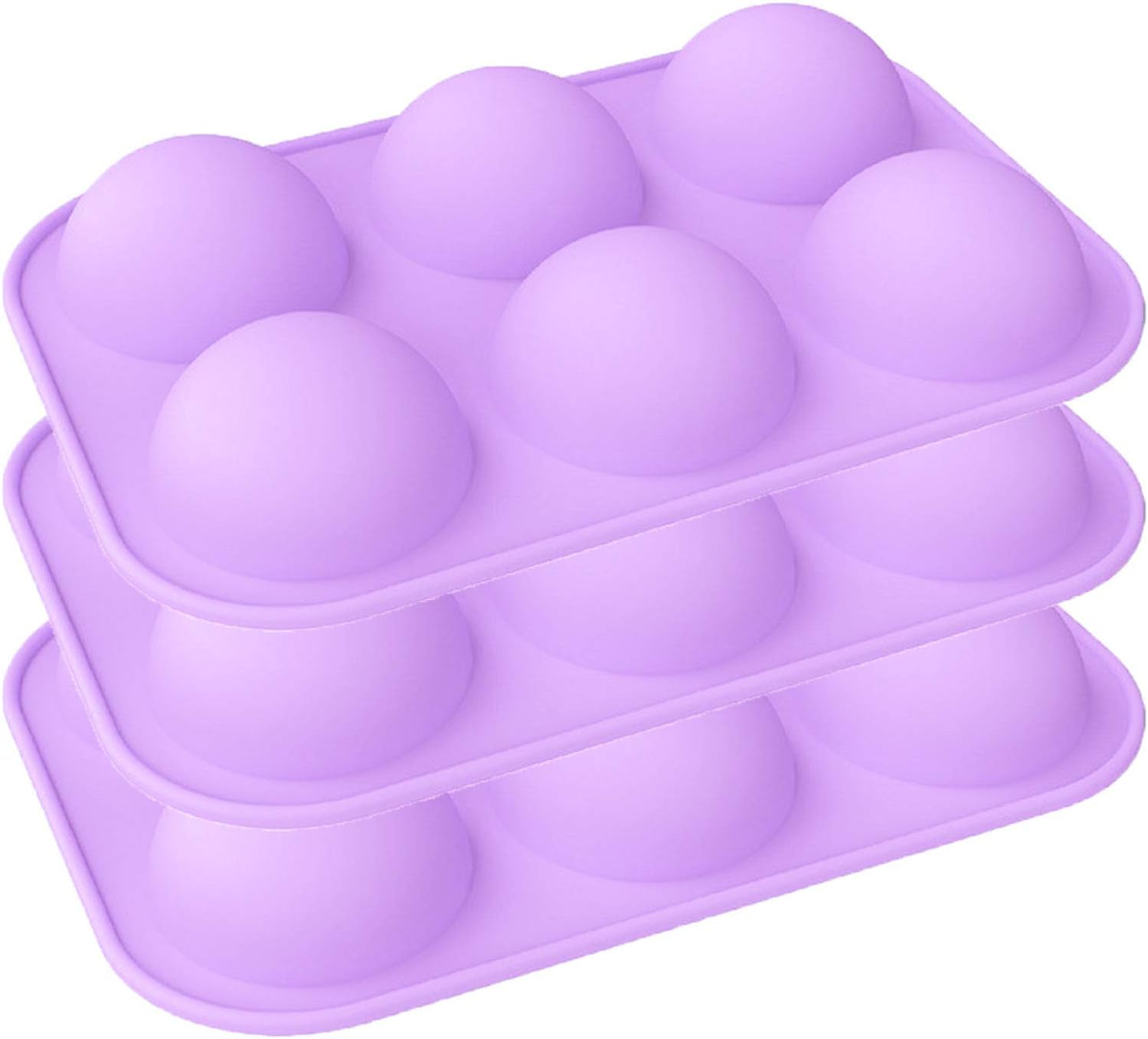3 Moule Silicone Demi-Sphère violet Vendos85 - Mathon