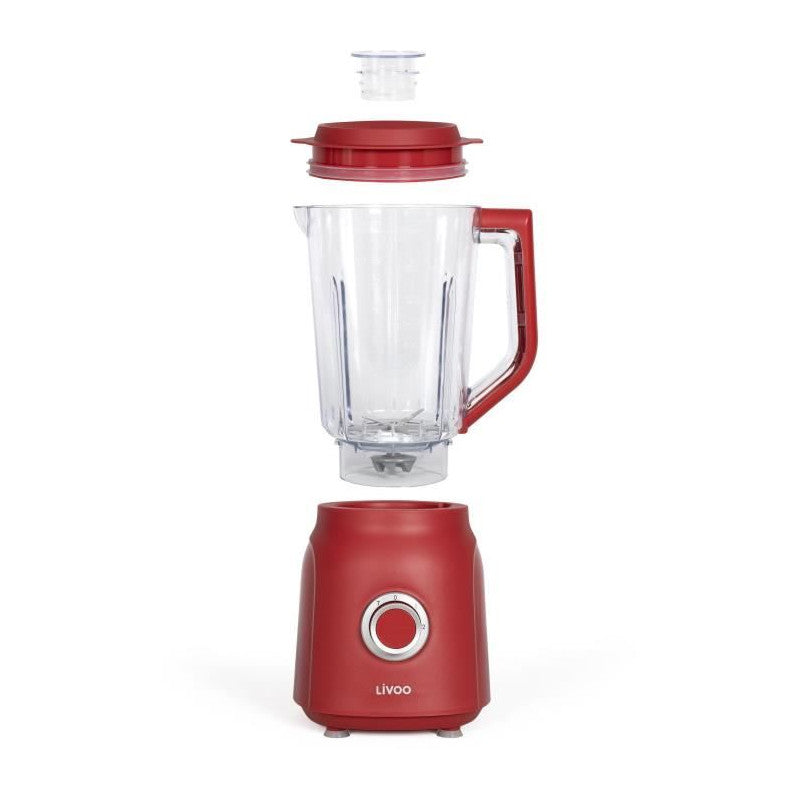Blender - Livoo - Dop242r - Rouge Chili Et Tranparent Livoo - Mathon - 2