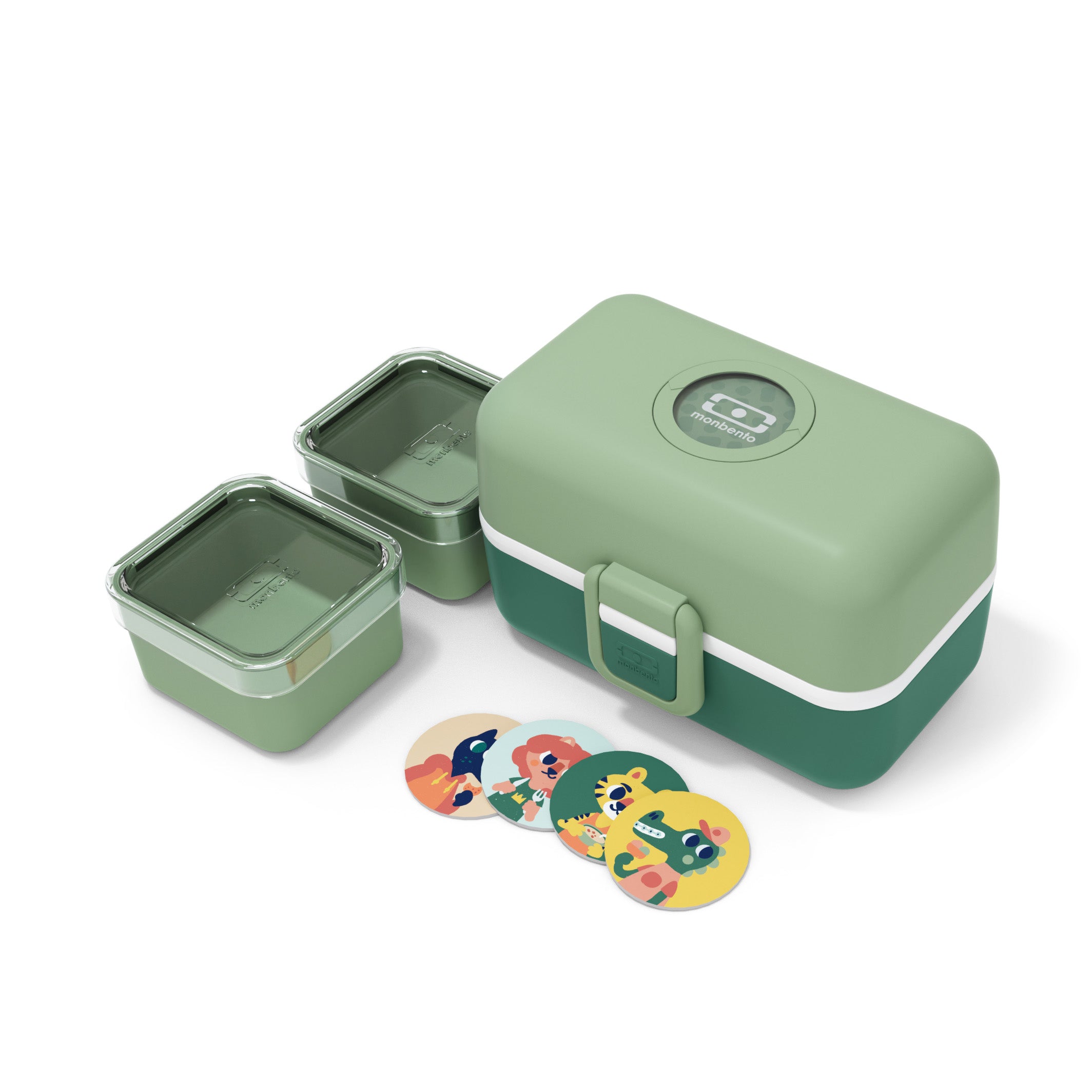 Lunch box à compartiments pour enfant Tresor 800ml Vert Forest Monbento - Mathon - 4