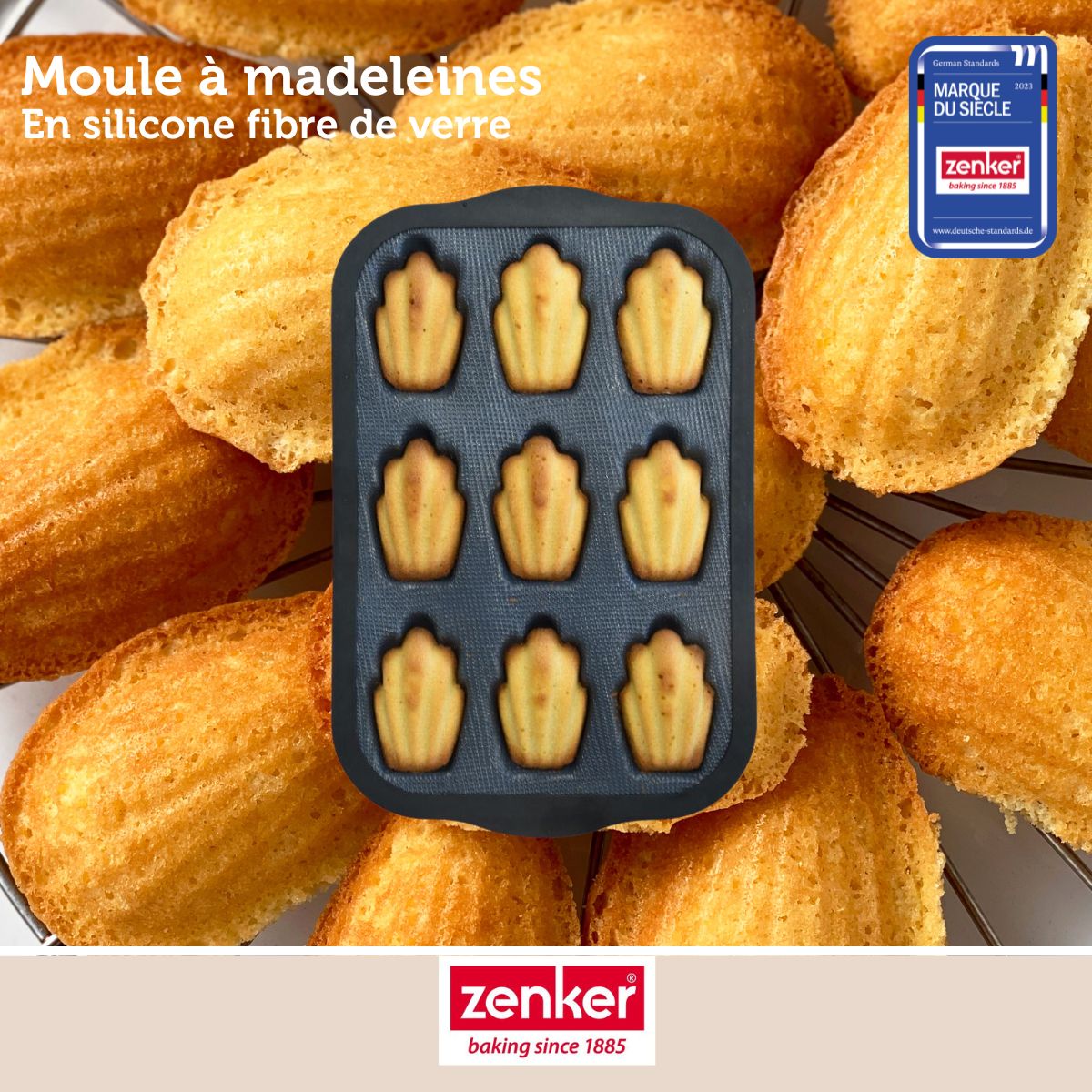 Moule 9 madeleines 28 x 18 cm Zenker Silicone fibre de verre Zenker - Mathon - 2