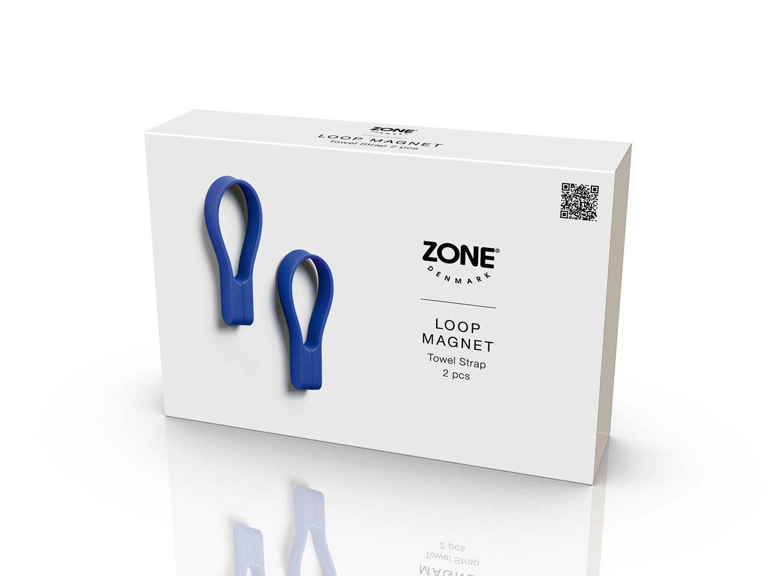 Set de 2 sangles magnétiques pour serviette LOOP MAGNET en silicone Bleu indigo Zone Denmark - Mathon - 3