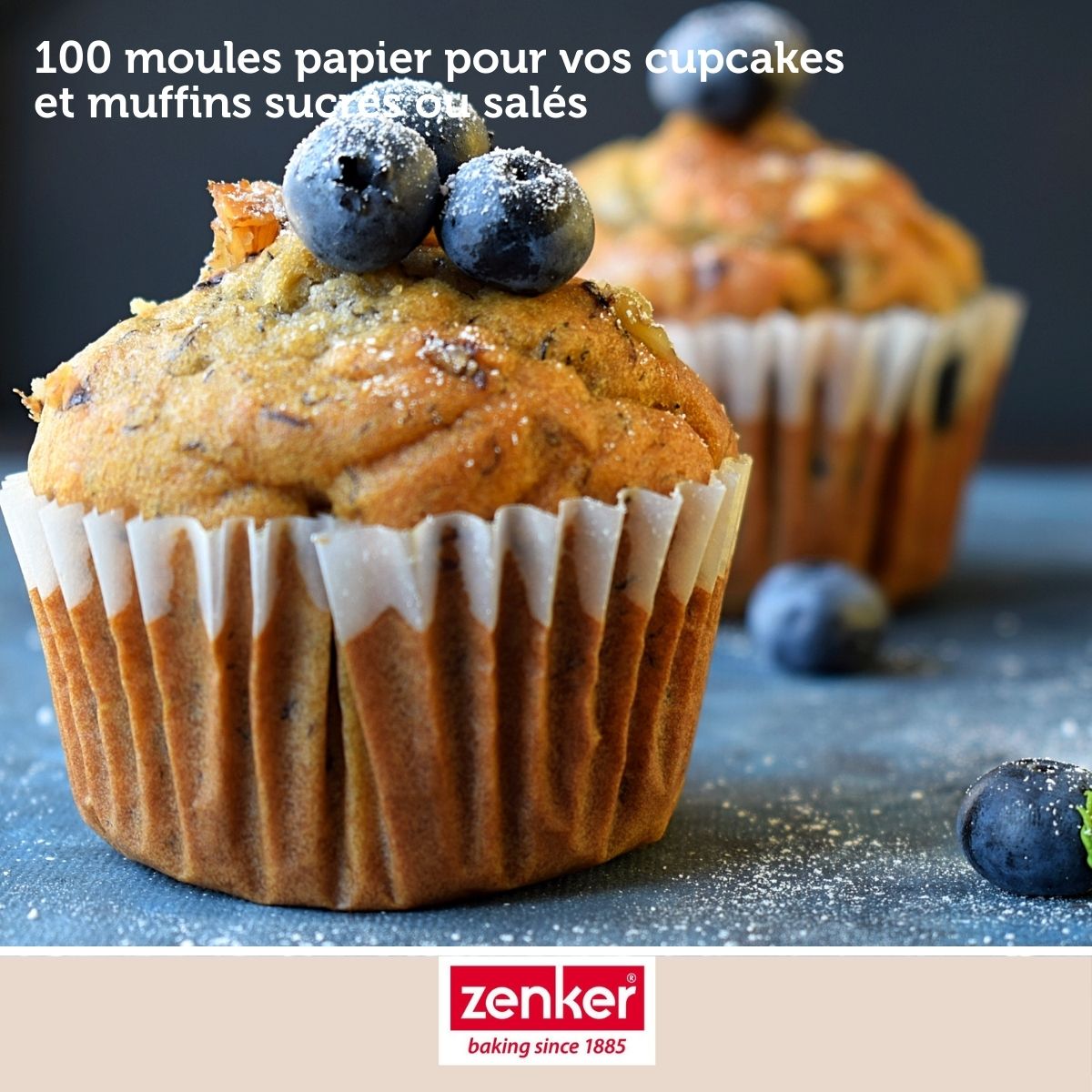 Lot de 100 moules à muffins en papier 5 cm Zenker Smart Pastry Zenker - Mathon - 2