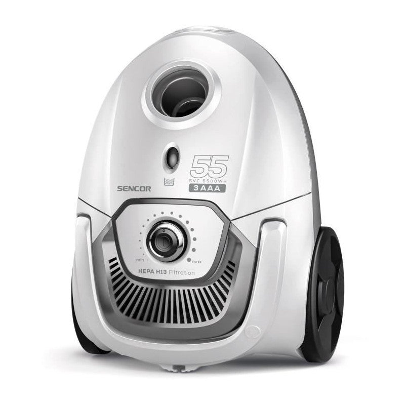 Aspirateur Traîneau Avec Sac - Sencor - Svc 5500wh - Moteur Eco 700 W - 75 Dba - 2 L - Filtre Hepa H13 - Blanc SENCOR - Mathon - 5