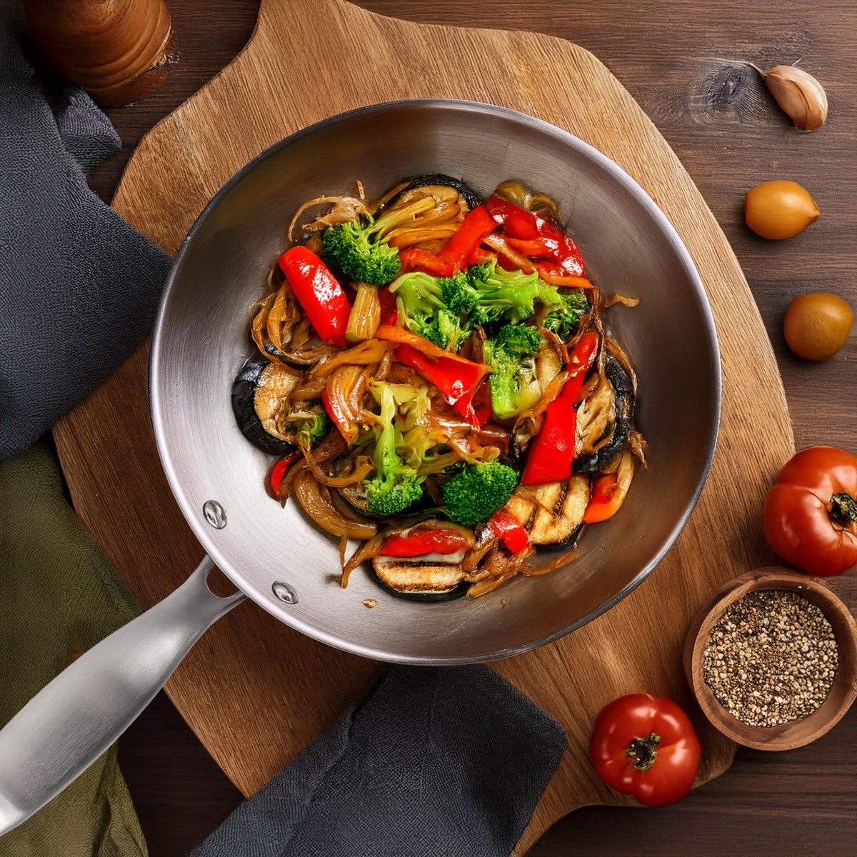 Gourmet - Wok inox 24cm Cuisinox - Mathon - 3