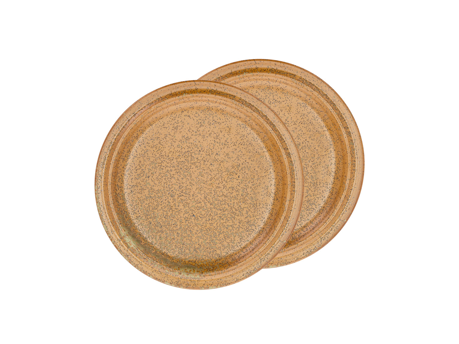 Set de 2 assiettes plate EVIG en porcelaine Ambre Villa Collection - Mathon - 1