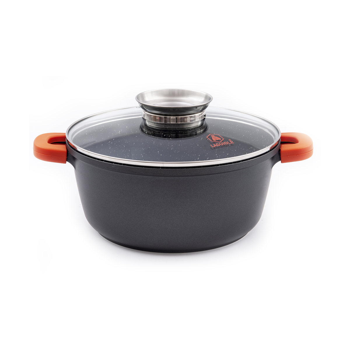 Faitout noir 24cm revêtement céramique - "RobuCook" Laguiole Cuisson - Mathon - 1