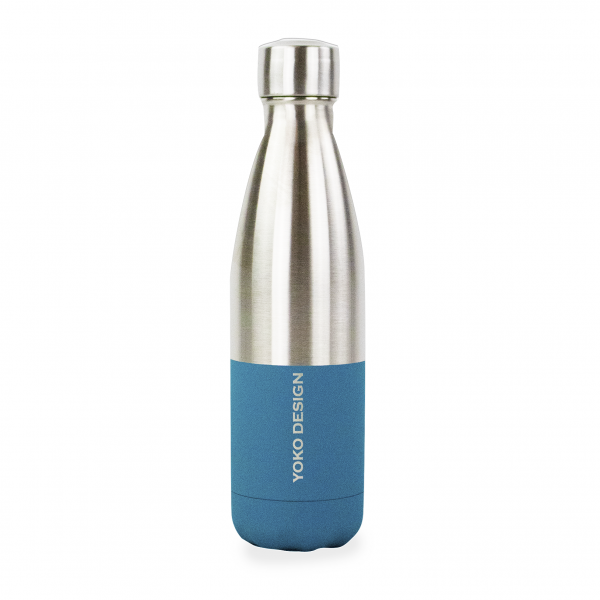 Bouteille Duo 500 ml Bleu Canard Soft & Inox Yoko® Design - Mathon