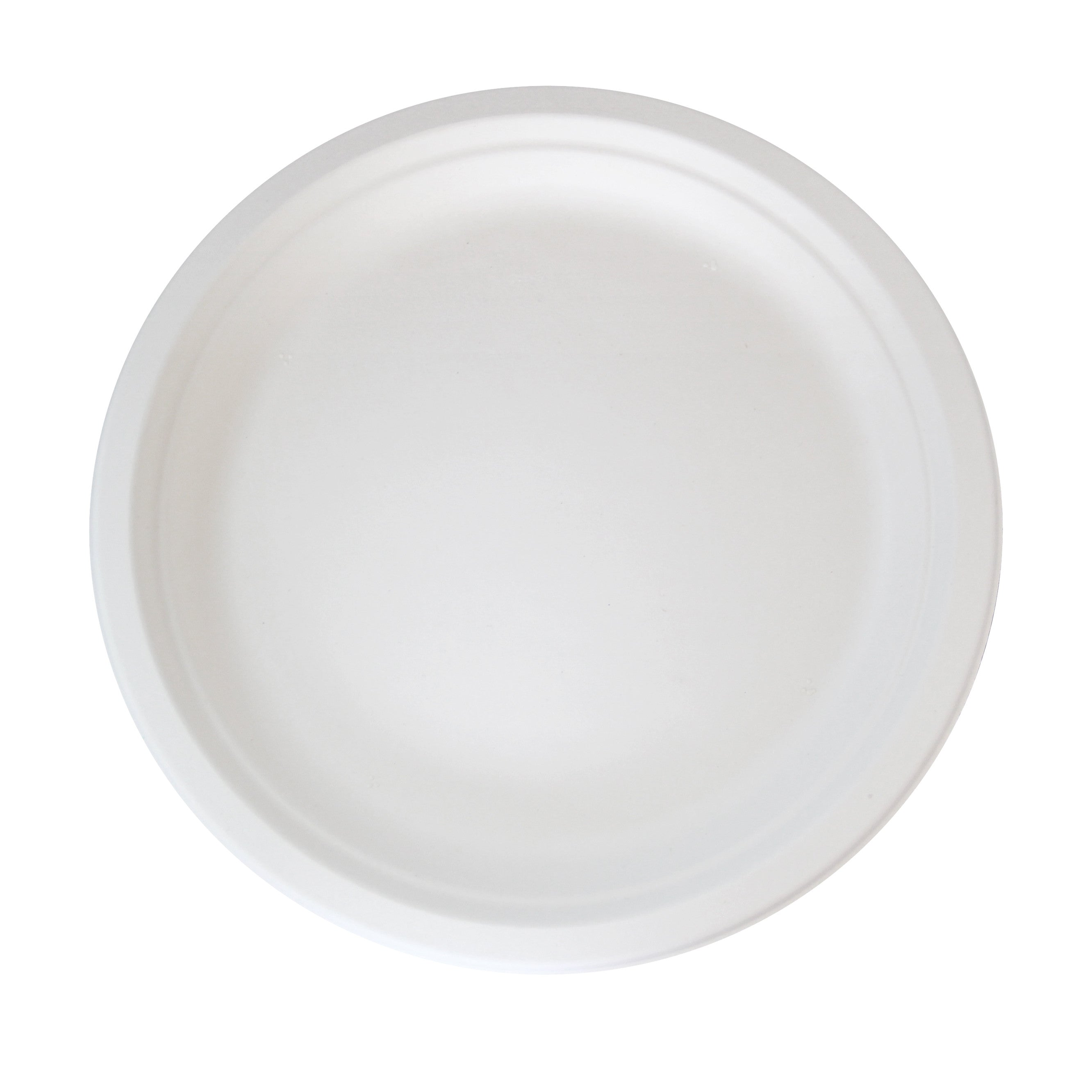 50Pcs - Assiette ronde blanche en pulpe FirstPack - Mathon
