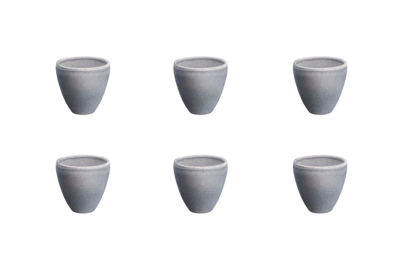 Lot de 6 tasses en grès gris D8 Björn - Mathon - 1