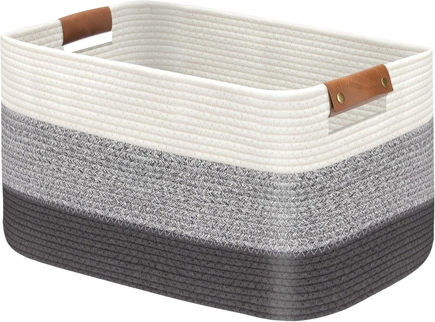 Panier à linge XXL pliable en coton Gradient Gris Vendos85 - Mathon