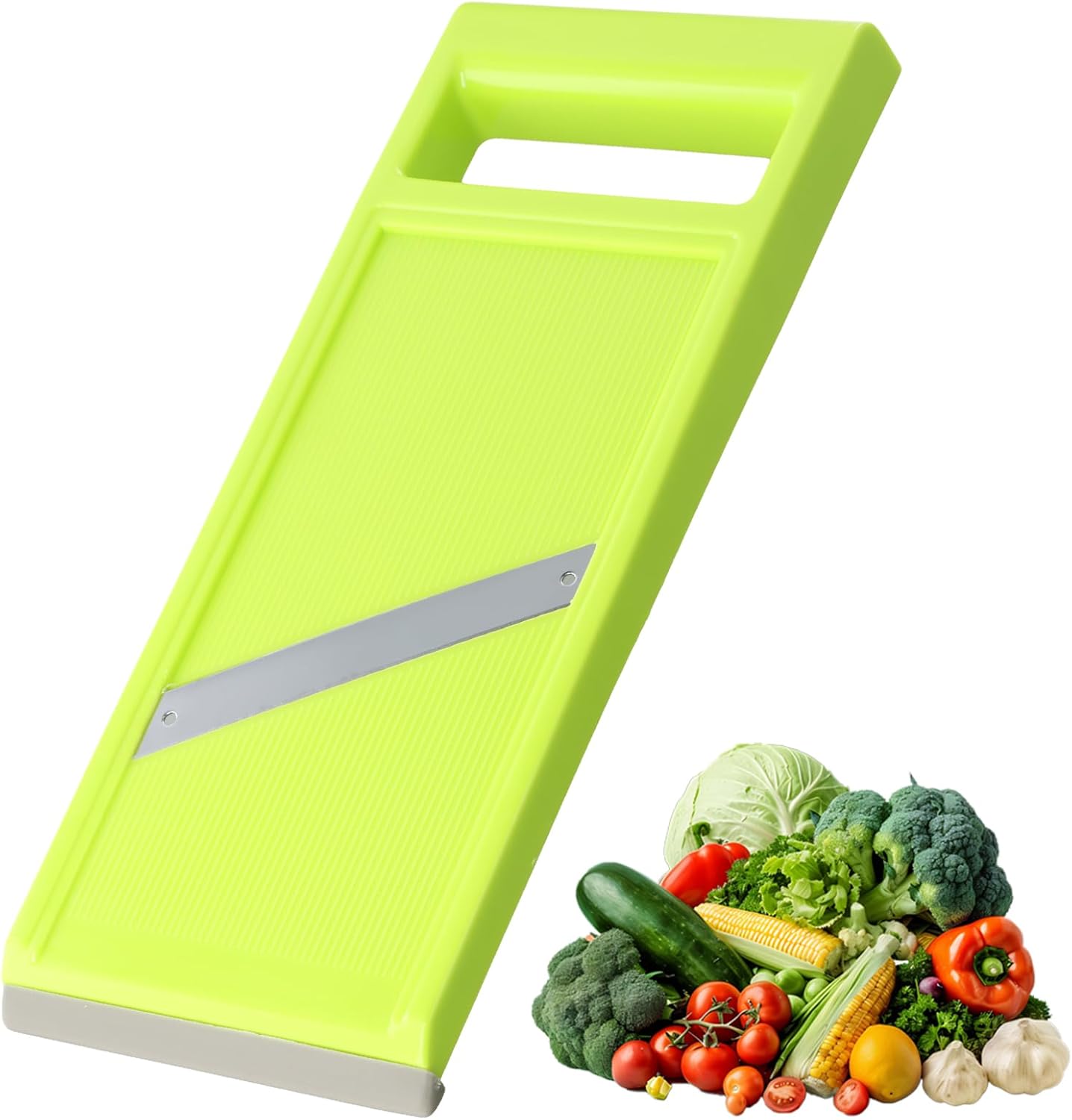 Mandoline Cuisine Robuste avec Lames en Acier Inoxydable vert Vendos85 - Mathon