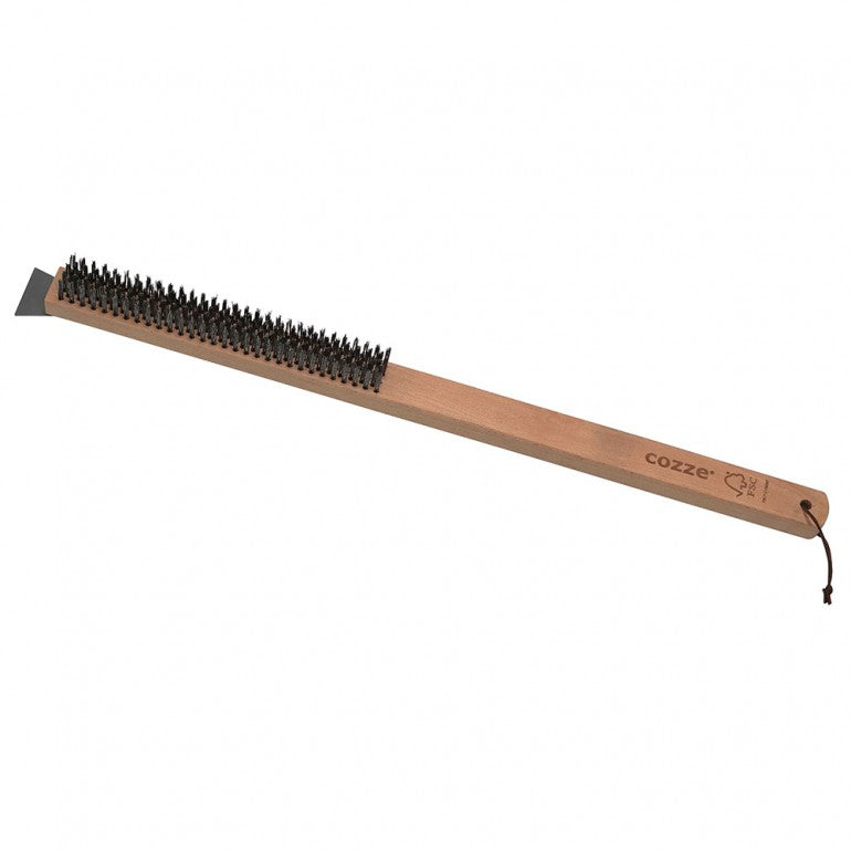 Brosse en acier avec grattoir et manche en bois 25 x 45 x 60 cm Cozze - Mathon - 3