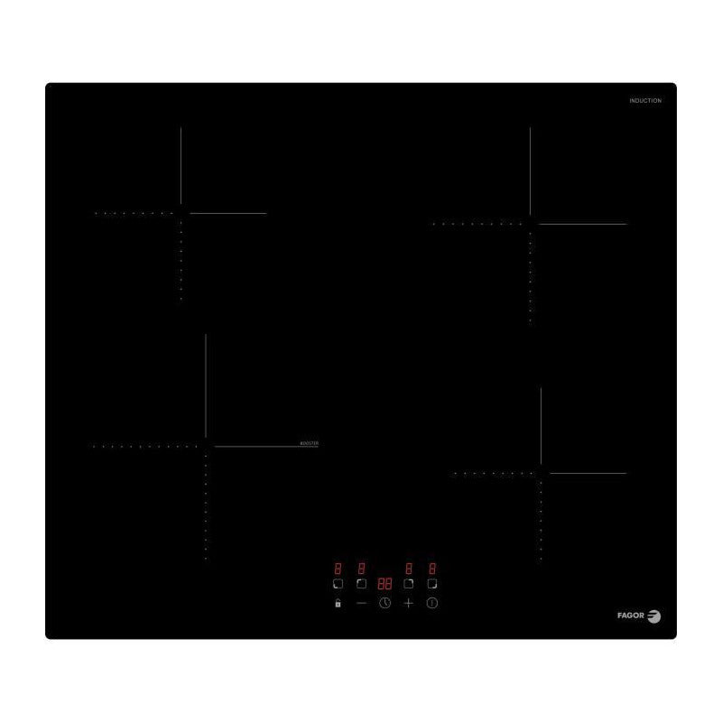 Table De Cuisson -   - Fti468 - 59 Cm - 4 Foyers Induction - Verre Noir Fagor - Mathon - 1