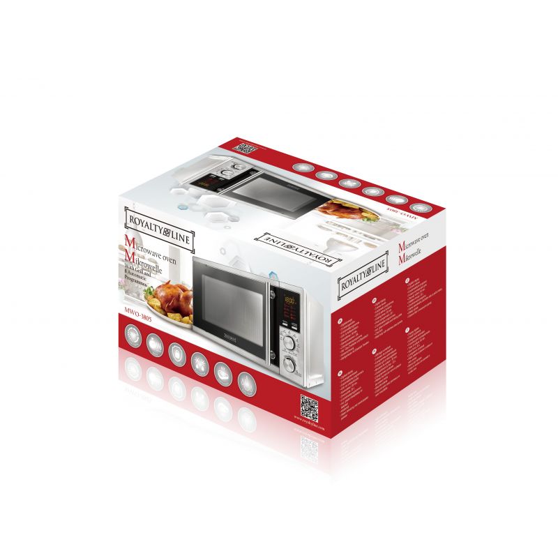 Micro-ondes 20L avec gril 700W Argenté Royalty Line RLMWO3805 Royalty Line - Mathon - 4