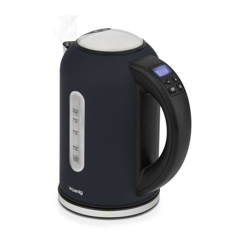 Bouilloire Programmable - Hkoenig - Boe56 - 1,7l - 2200 W - Température Réglable - Ecran Lcd - Bleu Nuit Mat Et Acier Inoxydab Hkoenig - Mathon - 3