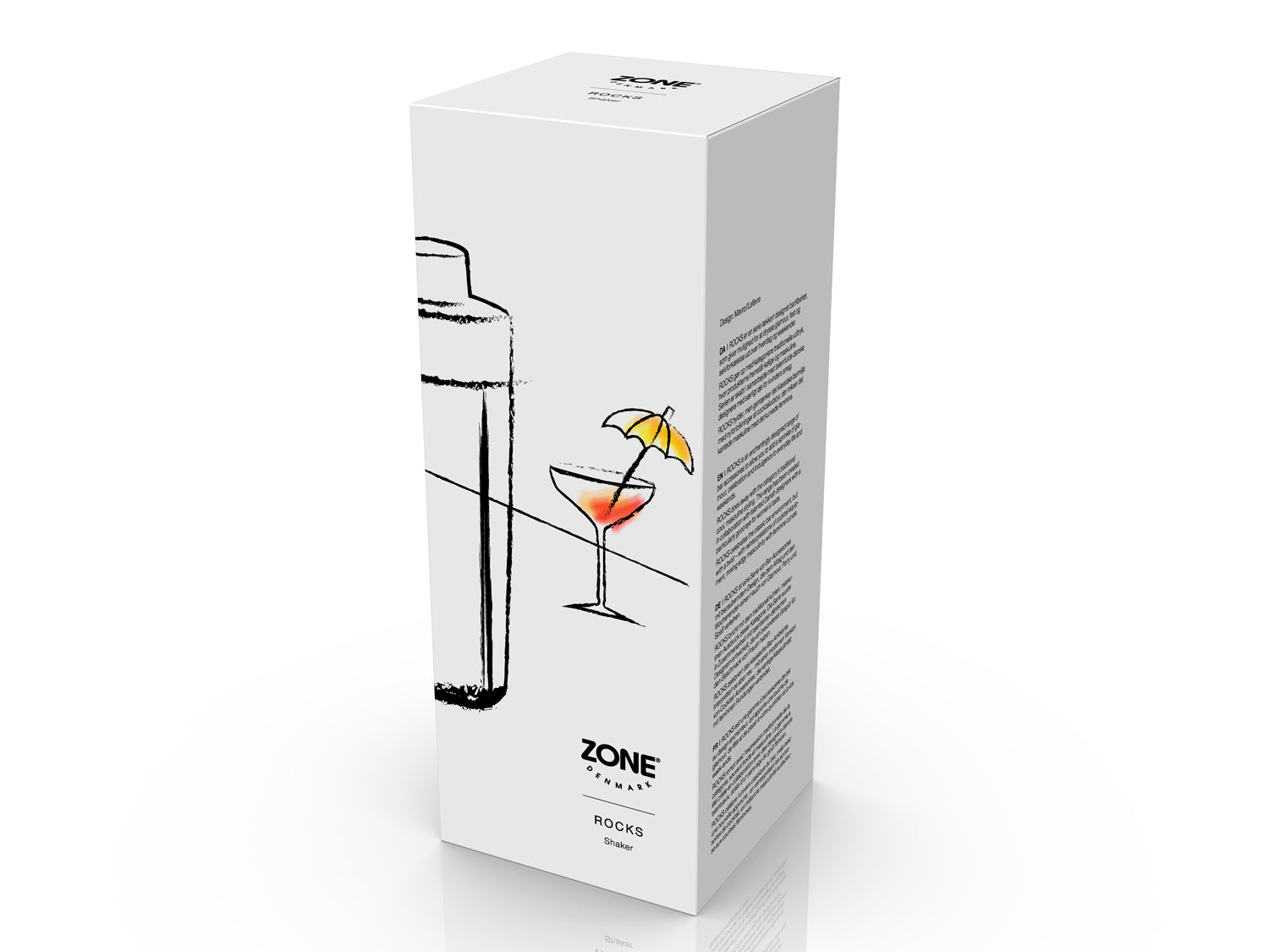 Shaker ROCKS en acier inoxydable Acier poli Zone Denmark - Mathon - 2