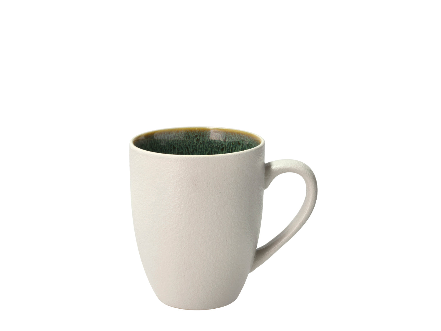 Mug Gastro en Grès Blanc/Vert Bitz - Mathon - 1