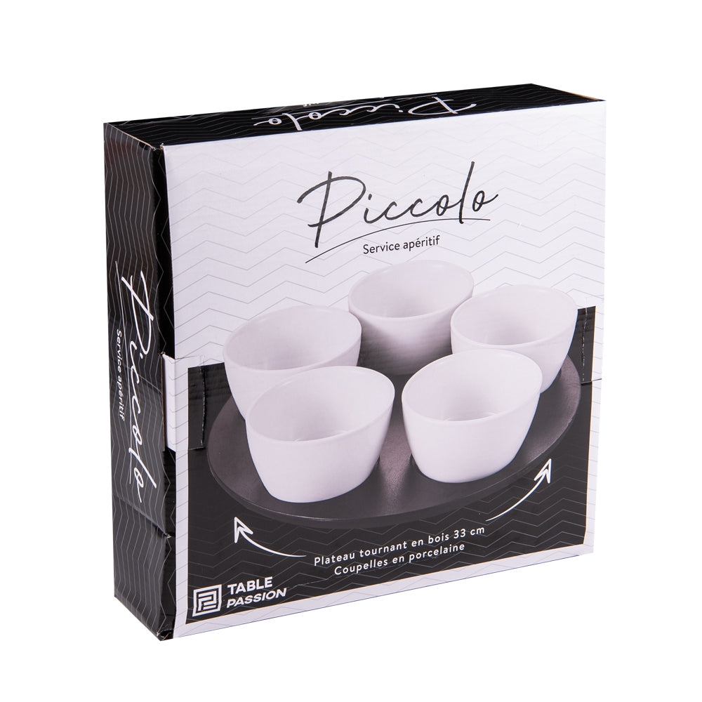 Service apéritif Piccolo 6 pièces 33 cm Table passion - Mathon - 3