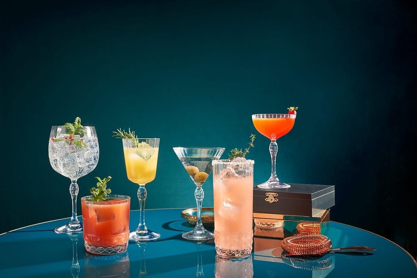 Lot de 6 verres à Gin Fizz, AMERICA 