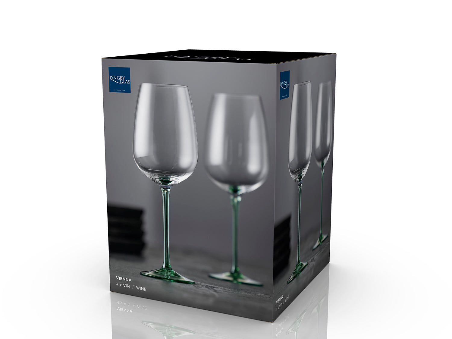 Set de 4 verres à vin VIENNA Vert Lyngby Glas - Mathon - 4