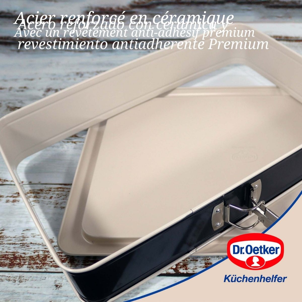 Ensemble de 2 Moules à charnière rectangulaire 38 x 25 cm Dr Oetker Back-Trend Dr. Oetker - Mathon - 3