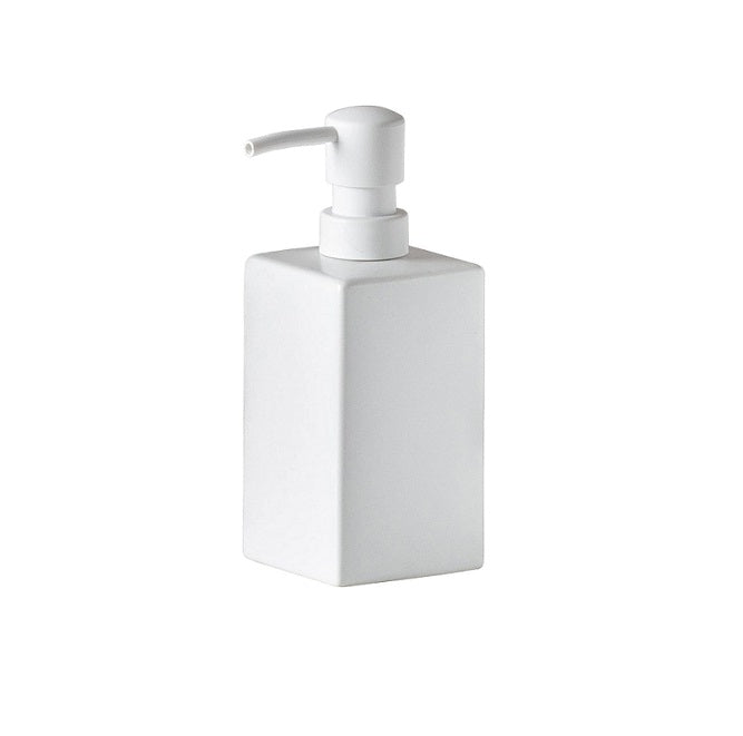 Distributeur de savon carré en céramique de 414 ml blanc mat Vendos85 - Mathon