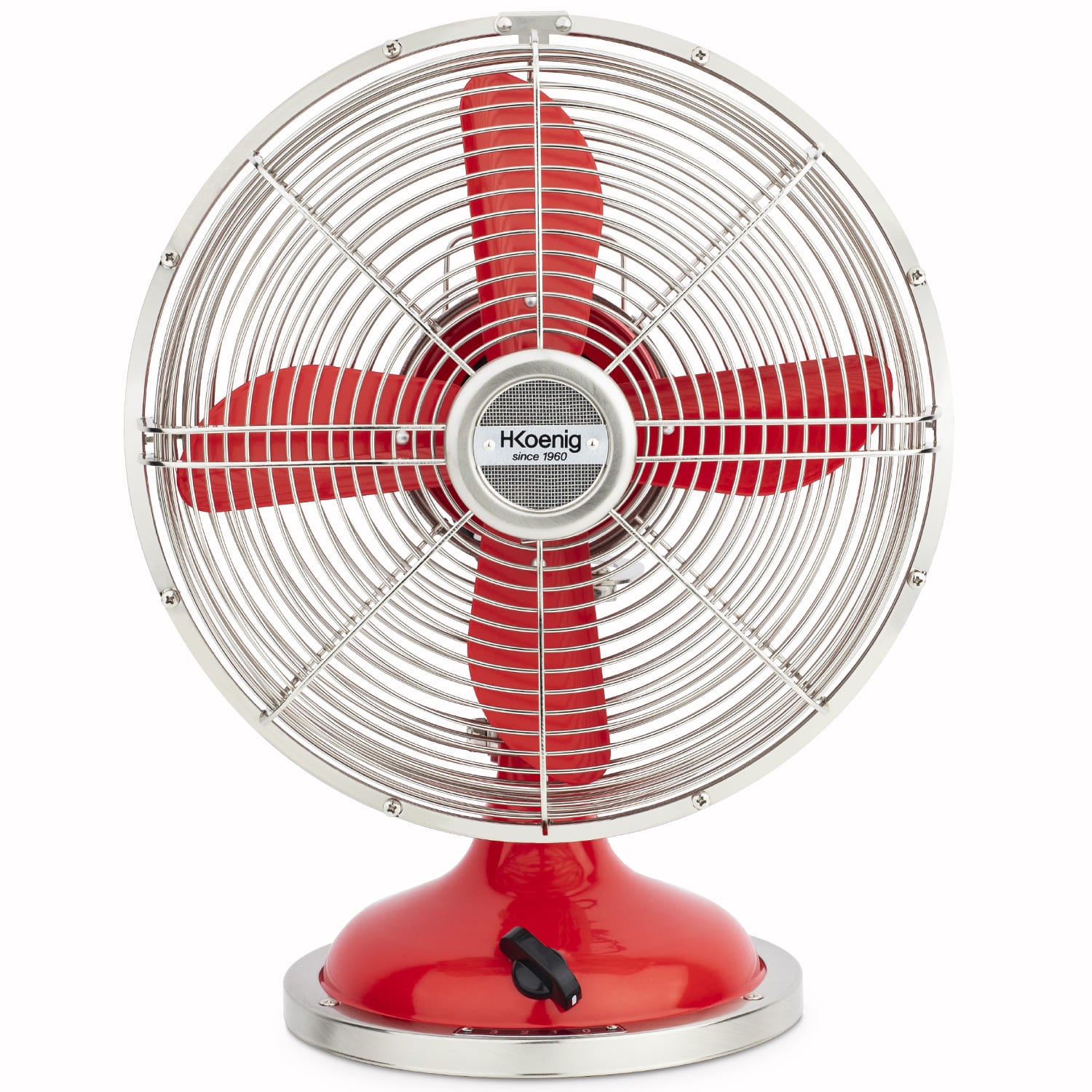 Ventilateur design metal - JOE50 ROUGE H.Koenig - Mathon - 1