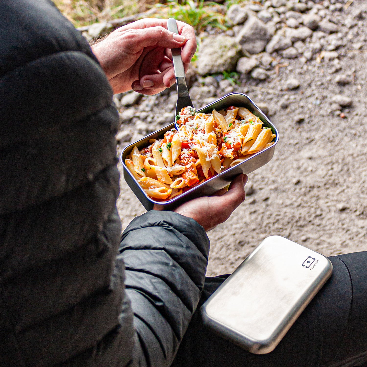 Lunch box en métal micro-ondable Sense Vert Natural 700ml Monbento - Mathon - 6