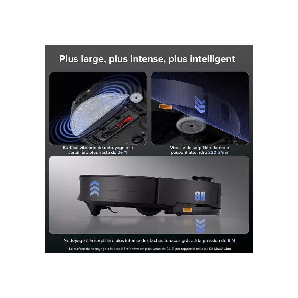 Saros 10 R&d System - Aspirateur Robot Laveur Avec Base Entierement Autonome En Eau - 22000 Pa - Lds Rétractable Roborock - Mathon - 5