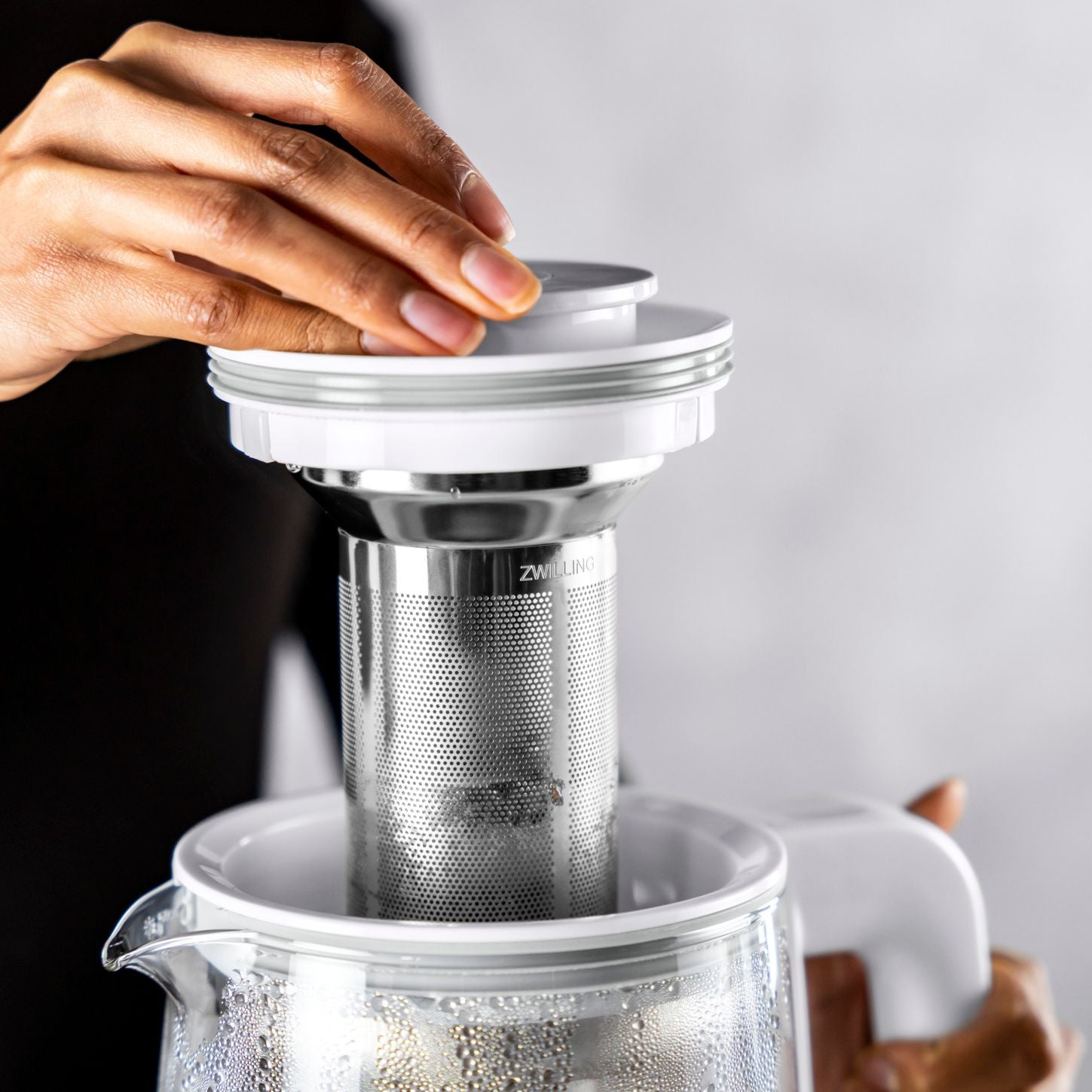 Bouilloire théière électrique en verre Enfinigy Argent Zwilling - Mathon - 4