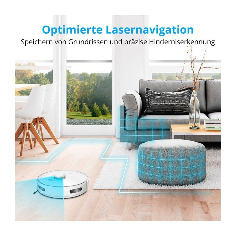 Aspirateur Laveur Robot X10 Sw Medion Md11782 - 120 Min - 2700 Pa - 400 Ml - Blanc Medion - Mathon - 5