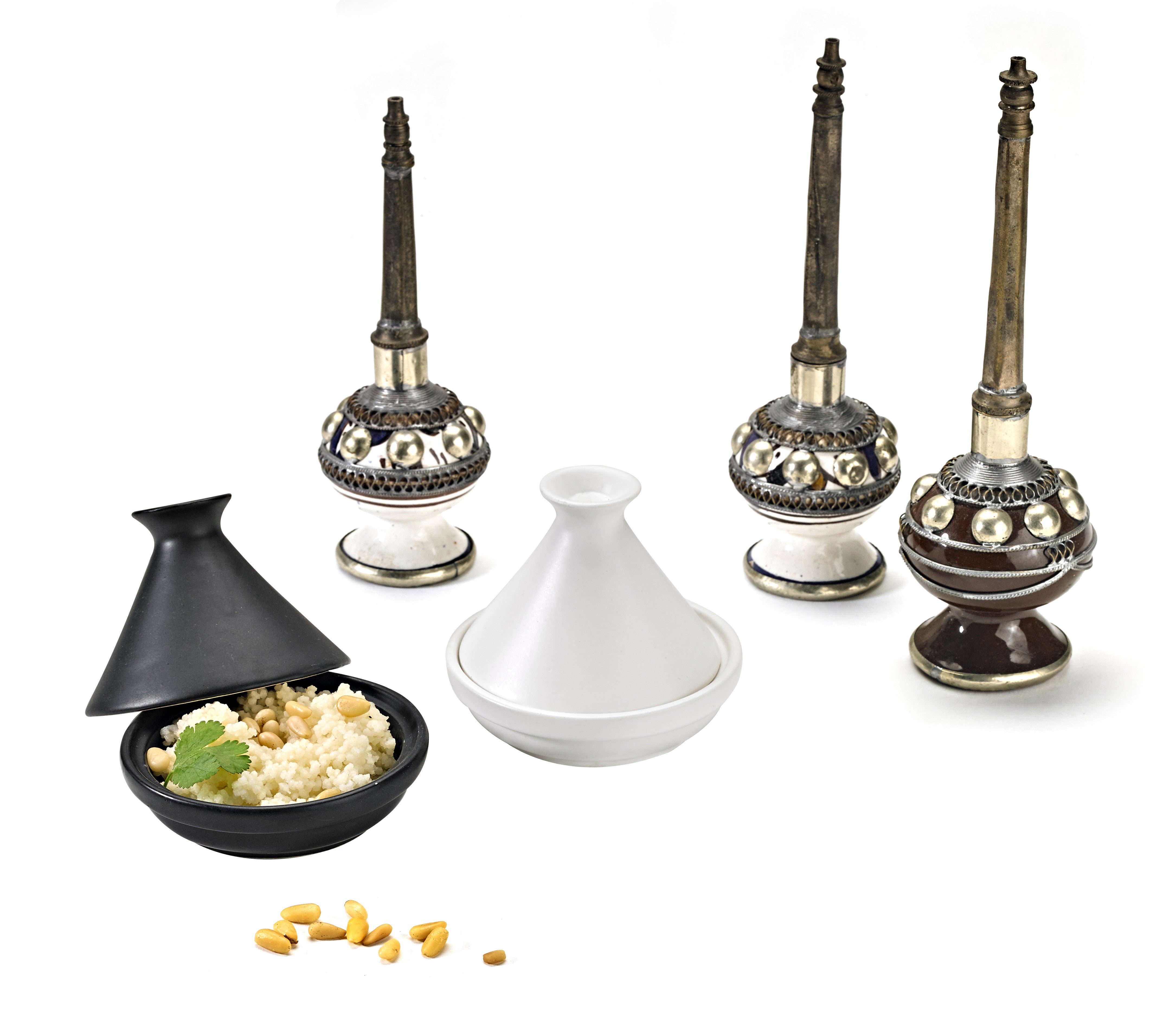 4Pcs - Mini tajine en porcelaine blanc   H80mm FirstPack - Mathon - 2