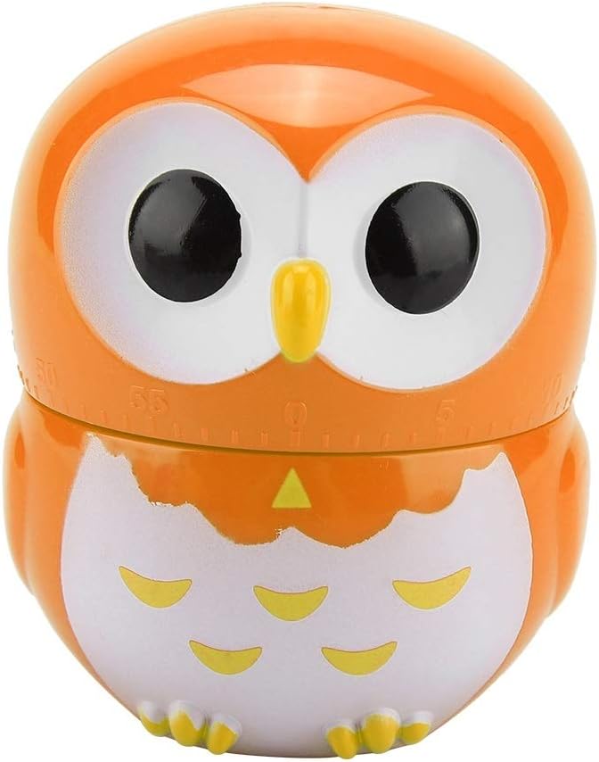 Minuteur de Cuisine, Forme de Hibou Mignon minuterie Manuelle de Cuisine orange Vendos85 - Mathon